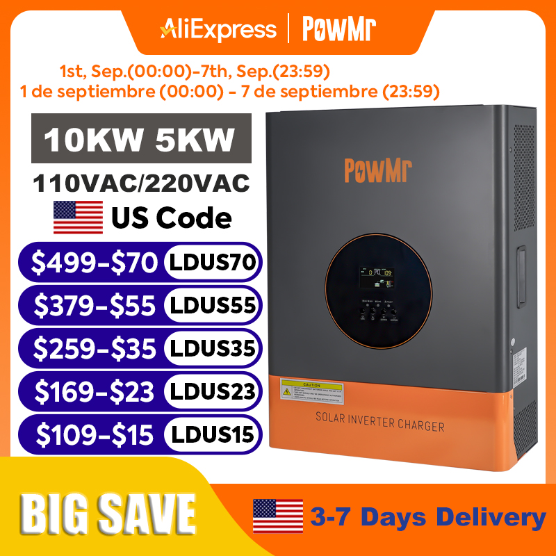 Drone Solar Charger - محول طاقة PowMr بقدرة 10 كيلو