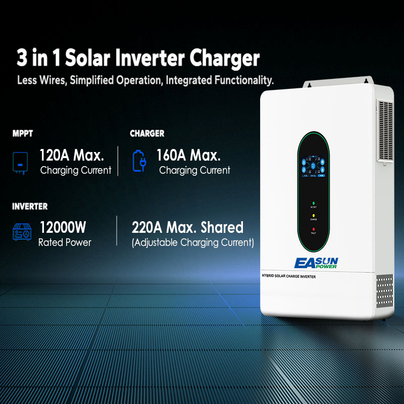 EASUN US 12KW 12000W محول طاقة - مراجعة Drone Solar Charger وسعره